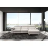 Altoni - Hoeksalon Pandora - Rechts - Leder - Beige - 260x85x172cm | Belga Meubelen Best