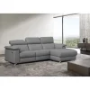 Altoni - Hoeksalon Pandora - Rechts - Leder - Grijs - 260x85x172cm | Belga Meubelen Clearance