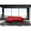 Altoni - Hoeksalon Pandora - Links - Leder - Rood - 172x85x260cm | Belga Meubelen Outlet