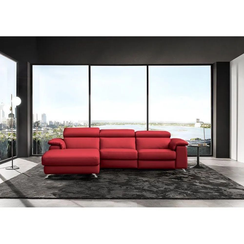 altoni__hoeksalon_pandora_0-4.webp Altoni - Hoeksalon Pandora - Links - Leder - Rood - 172x85x260cm | Belga Meubelen Outlet