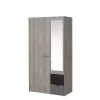 ASP - Kleerkast Ado - 2 draaideuren - Grijze Eik - 100x195x55cm | Belga Meubelen Best