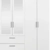 ASP - Kleerkast Orleans - 4 draaideuren - Wit - 181x201x58cm | Belga Meubelen Sale