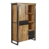 Barkast San Remo - Massief - Mangohout/Zwart - 110x170x45cm | Belga Meubelen Best