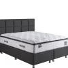 2BM - Boxspring Barcelona - Stof - Zwart - 160x120x200cm | Belga Meubelen Best