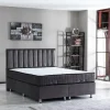 2BM - Boxspring Crown - Kunstleder - Zwart - 160x122x200cm | Belga Meubelen Outlet