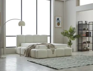 2BM - Boxspring Elenor - Boucle - Stof - 160x200cm | Belga Meubelen Hot