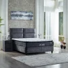 2BM - Boxspring Focus - Stof - Grijs - 160x120x200cm | Belga Meubelen Outlet