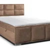 2BM - Boxspring Miranda - Opbergruimte - Taupe - Fluweel - 160x114x200cm | Belga Meubelen Best