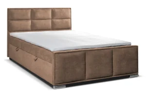 2BM - Boxspring Miranda - Opbergruimte - Taupe - Fluweel - 160x114x200cm | Belga Meubelen Best