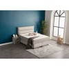 2BM - Boxspring Suna - Stof - Beige - 160x130x200cm | Belga Meubelen Online