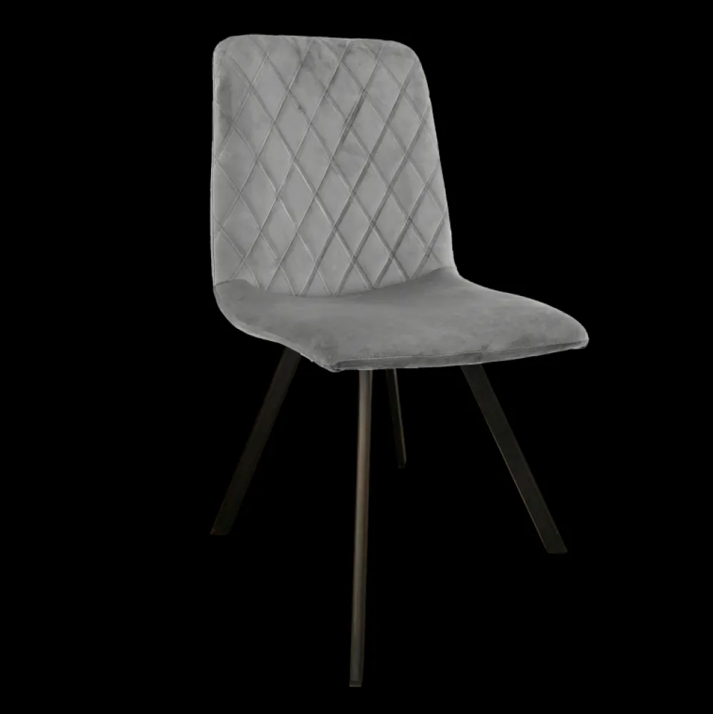 bm__eetkamerstoel_jerry___0.webp 2BM - Eetkamerstoel Jerry - Velours - Grijs - 54x88x46cm | Belga Meubelen Best