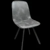 2BM - Eetkamerstoel Kat - Kunstleder - Grijs - 46x88x42cm | Belga Meubelen Sale