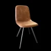 2BM - Eetkamerstoel Kat - Kunstleder - Cognac - 46x88x42cm | Belga Meubelen Fashion