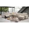 2BM - Hoeksalon Anna - Rechts - Leder - Ivory kleur - 310x390x170cm | Belga Meubelen Discount