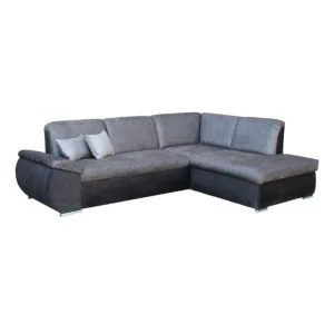 2BM - Hoeksalon Carobel - Rechts - Kunstleder/Stof - Grijs - 200x76x275cm | Belga Meubelen Sale
