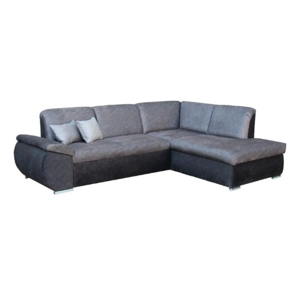 bm__hoeksalon_carobel__re_0.webp 2BM - Hoeksalon Carobel - Rechts - Kunstleder/Stof - Grijs - 200x76x275cm | Belga Meubelen Sale