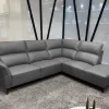 2BM - Hoeksalon Dallas - Grijs - Leer - 245x210cm | Belga Meubelen Discount