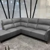 2BM - Hoeksalon Dallas - Links - Leder - Grijs - 245x210cm | Belga Meubelen Fashion