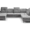 2BM - Hoeksalon Fox - Grijze Stof - Links - Bedfunctie - Opbergruimte - 170x345x220cm | Belga Meubelen Online