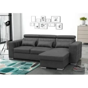 2BM - Hoeksalon Maggio - Rechts - Stof - Donkergrijs - 248x96x172cm | Belga Meubelen Hot