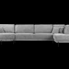 2BM - Hoeksalon Mars - Grijs Stof - Links - 200x354x130cm | Belga Meubelen Online