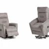 2BM - Relax Gaston - Liftfunctie en Relaxfunctie - Lichtgrijs Stof - b77Xd75Xh110cm | Belga Meubelen Hot