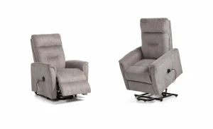 2BM - Relax Gaston - Liftfunctie en Relaxfunctie - Lichtgrijs Stof - b77Xd75Xh110cm | Belga Meubelen Hot