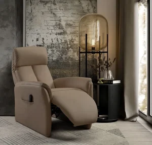 2BM - Relaxfauteuil Rosa - Leder - 2 motoren - 72x105x85cm | Belga Meubelen Outlet