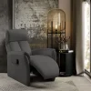 2BM - Relaxfauteuil Rosa - Leder - Donker grijs - 2 motoren - 72x105x85cm | Belga Meubelen Best