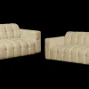 2BM - Salon Selda - Beige stof - Design Stikking - 220/195x100x85cm | Belga Meubelen Fashion