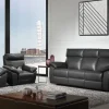 2BM - Salon Sorrento 3+1+1 - Lederen - Grijs - Vier relaxen | Belga Meubelen Outlet