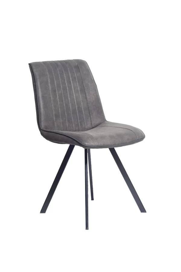 2BM- Stoel Henri - Antraciet - Microvezel - Stof - 46x83x60cm | Belga Meubelen New