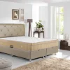 Boxspring Almi - Stof - Taupe - 140x121x200cm | Belga Meubelen Fashion