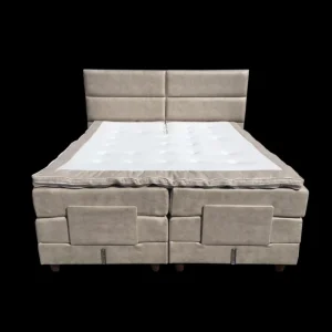 Boxspring Elektra - Elektrisch - Stof - Beige/Taupe - 160x135x200cm | Belga Meubelen Best