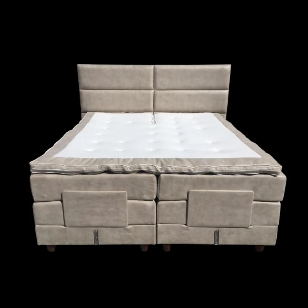 boxspring_elektra__elektr_0.webp Boxspring Elektra - Elektrisch - Stof - Beige/Taupe - 160x135x200cm | Belga Meubelen Best
