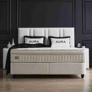 BSP - Boxspring Alana - Stof - Beige - 120x105x200cm | Belga Meubelen Online