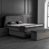 BSP - Boxspring Alberto- Stof - Grijs - 140x95x200cm | Belga Meubelen Fashion