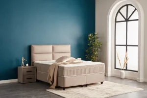 BSP - Boxspring Ayrton - Stof - Beige - 160x110x200cm | Belga Meubelen Outlet