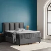BSP - Boxspring Berg - Stof - Zwart - 160x110x200cm | Belga Meubelen New