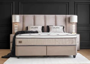 BSP - Boxspring Klara - Stof - Beige - 180x110x200cm | Belga Meubelen Discount