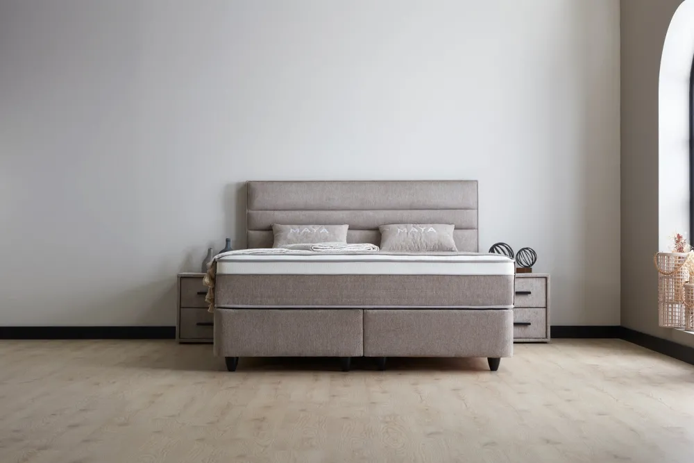bsp__boxspring_maja__stof_0-2.webp BSP - Boxspring Maja - Stof - Taupe - 180x110x200cm | Belga Meubelen Hot
