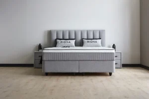 BSP - Boxspring Maya - Stof - Grijs - 140x110x200cm | Belga Meubelen Fashion