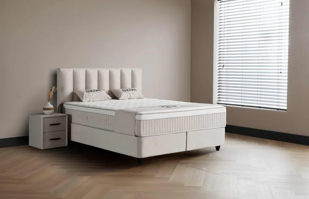 bsp__boxspring_more__stof_0-1.webp BSP - Boxspring More - Stof - Beige - 140x110x200cm | Belga Meubelen Sale