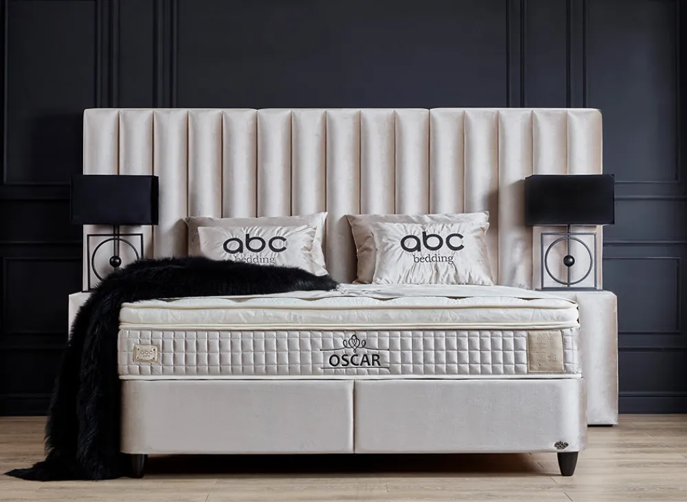 bsp__boxspring_movie__sto_0.webp BSP - Boxspring Movie - Stof - Beige - 160x110x200cm | Belga Meubelen Clearance