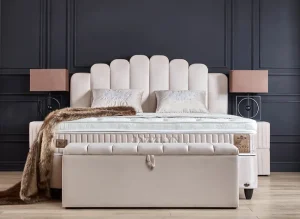 BSP - Boxspring Rita - Stof - Beige - 160x110x200cm | Belga Meubelen Clearance