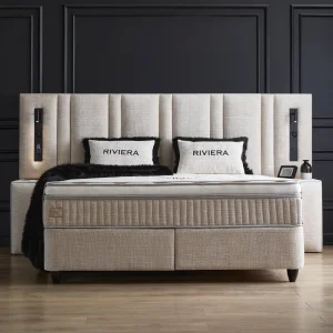 BSP - Boxspring Water - Stof - Beige - 160x110x200cm | Belga Meubelen Best
