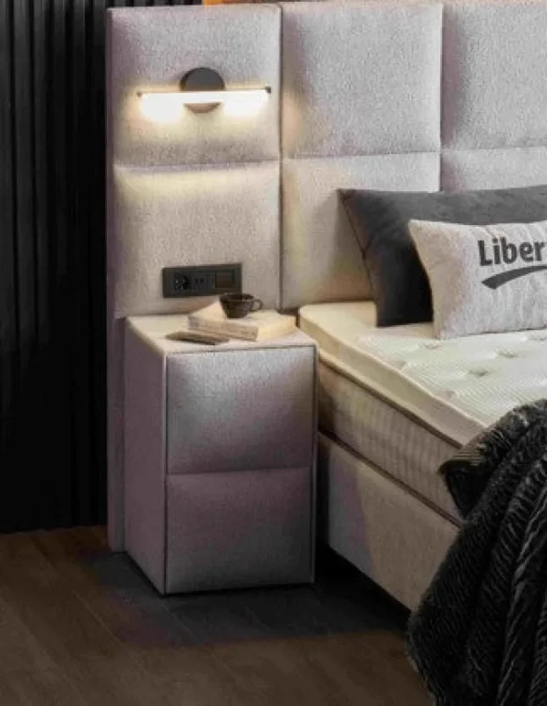BSP - Nachtkastje Free - Stof Beige - 50x55x50cm | Belga Meubelen Discount