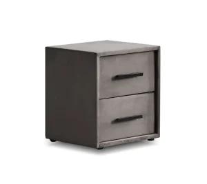 BSP - Nachtkastje Lindo - Stof Grijs - 49x53x42cm | Belga Meubelen Clearance