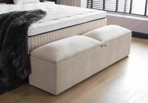 BSP - Opbergbank Hills - Stof Beige - 160x65x50cm | Belga Meubelen Outlet