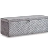 BSP - Opbergbank River - Stof Donkergrijs - 140x65x50cm | Belga Meubelen Outlet